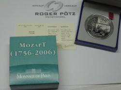 0,25 Euro Frankreich Silber st 2006 Mozart