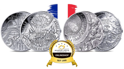 4 x 10 Euro Jules Verne Silber PP 2025 Frankreich 4 x 10 Euro Jules Verne Silber PP 2025 Frankreich