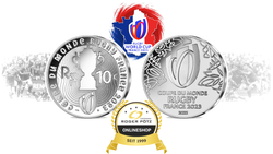 10 Euro Rugby Emblem 2022 Silber PP Frankreich 10 Euro Rugby Emblem 2022 Silber PP Frankreich