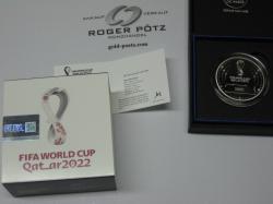 10 Euro FIFA Fußball WM Qatar Silber PP 2021 Frankreich