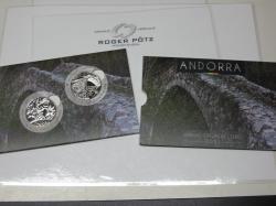 2 x 1,25 Euro Narzisse und Pont Margineda Coincard 2021 Andorra