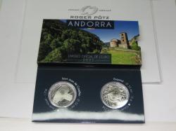 2 x 1,25 Euro Eichhörnchen und Caselles Coincard 2022 Andorra 