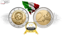 2 Euro Italien 2026 Franz von Assisi Reverse Proof 2 Euro Italien 2026 Franz von Assisi Reverse Proof
