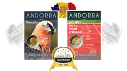 2 x 2 Euro Bartgeier und Spiele Coincard 2025 Andorra 2 x 2 Euro Bartgeier und Spiele Coincard 2025 Andorra