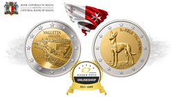 2 x 2 Euro Malta Valetta und Fenek 2026 in Coincard 2 x 2 Euro Malta Valetta und Fenek 2026 in Coincard