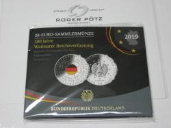 20 Euro Silber BRD PP 2019 Weimarer Verfassung