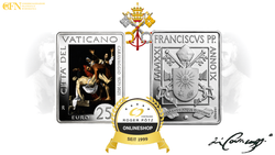 25 Euro Caravaggio 2021 Silber coloriert PP Vatikan 25 Euro Caravaggio 2021 Silber coloriert PP Vatikan