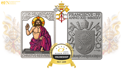 25 Euro Ostern 2025 Silber coloriert PP Vatikan 25 Euro Ostern 2025 Silber coloriert PP Vatikan