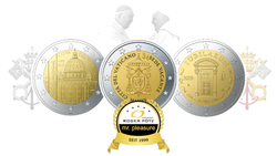 3 x 2 Euro Vatikan 2025 Sede Vacante Michelangelo Jubiläum stempelglanz 3 x 2 Euro Vatikan 2025 Sede Vacante Michelangelo Jubiläum stempelglanz