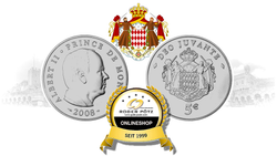 5 Euro 2008 Monaco Fürst Albert II Silber st 5 Euro 2008 Monaco Fürst Albert II Silber st