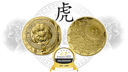 5 Euro Tiger Gold PP 2022 Frankreich Lunarserie II 5 Euro Tiger Gold PP 2022 Frankreich Lunarserie II