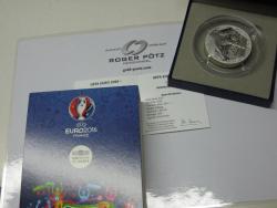 50 Euro Silber PP 2016 UEFA EM Frankreich 