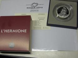 50 Euro L'Hermione Silber PP 2012 Schiffsserie Frankreich