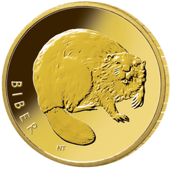 20 Euro BRD Gold PP 2024 Biber - Serie Rückkehr der Wildtiere 