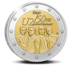 2 Euro Irland 50 Jahre Rockband U2 PP 2 Euro Irland 50 Jahre Rockband U2 PP