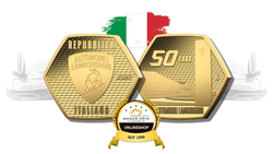 50 Euro 1 Unze Gold Lamborghini ITALIEN 50 Euro 1 Unze Gold Lamborghini ITALIEN