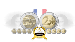 4 x 2 Euro Frankreich 2025 Louvre Coincards st 4 x 2 Euro Frankreich 2025 Louvre Coincards st