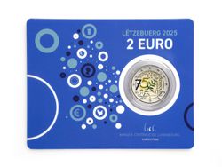 2 x 2 Euro 2025 st Coincards coloriert Henri und Schumann Erklärung Luxemburg 2 x 2 Euro 2025 st Coincards coloriert Henri und Schumann Erklärung Luxemburg