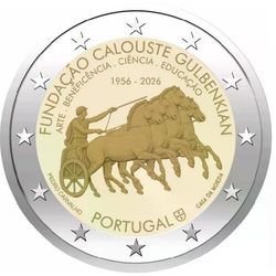 2 Euro Portugal Stiftung Gulbenkian Reverse Proof 2 Euro Portugal Stiftung Gulbenkian Reverse Proof